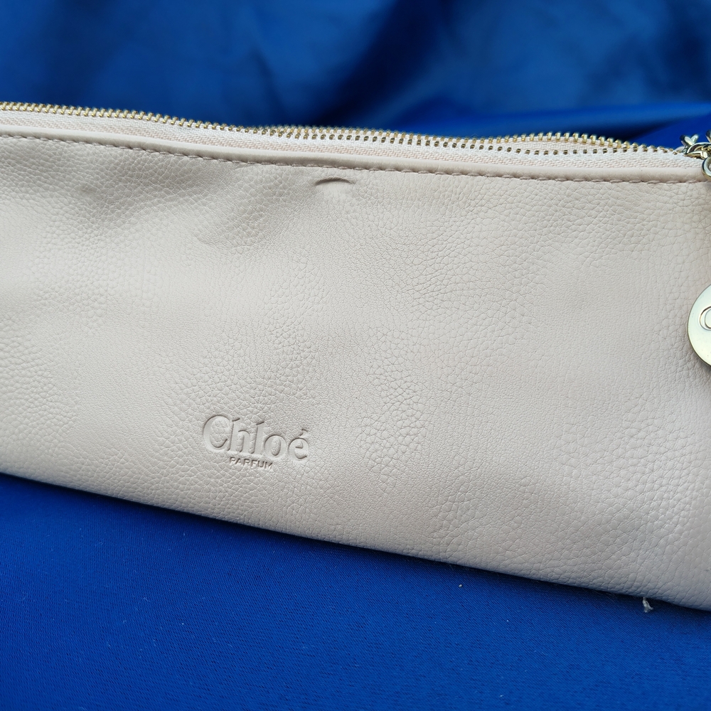 Chloe Parfums Baby Pink Leather Clutch